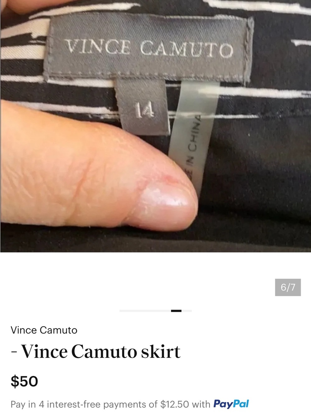 Vince Camuto Black-and-Blue Pleated Hem Printed A-Line Skirt - Picture 2 of 4